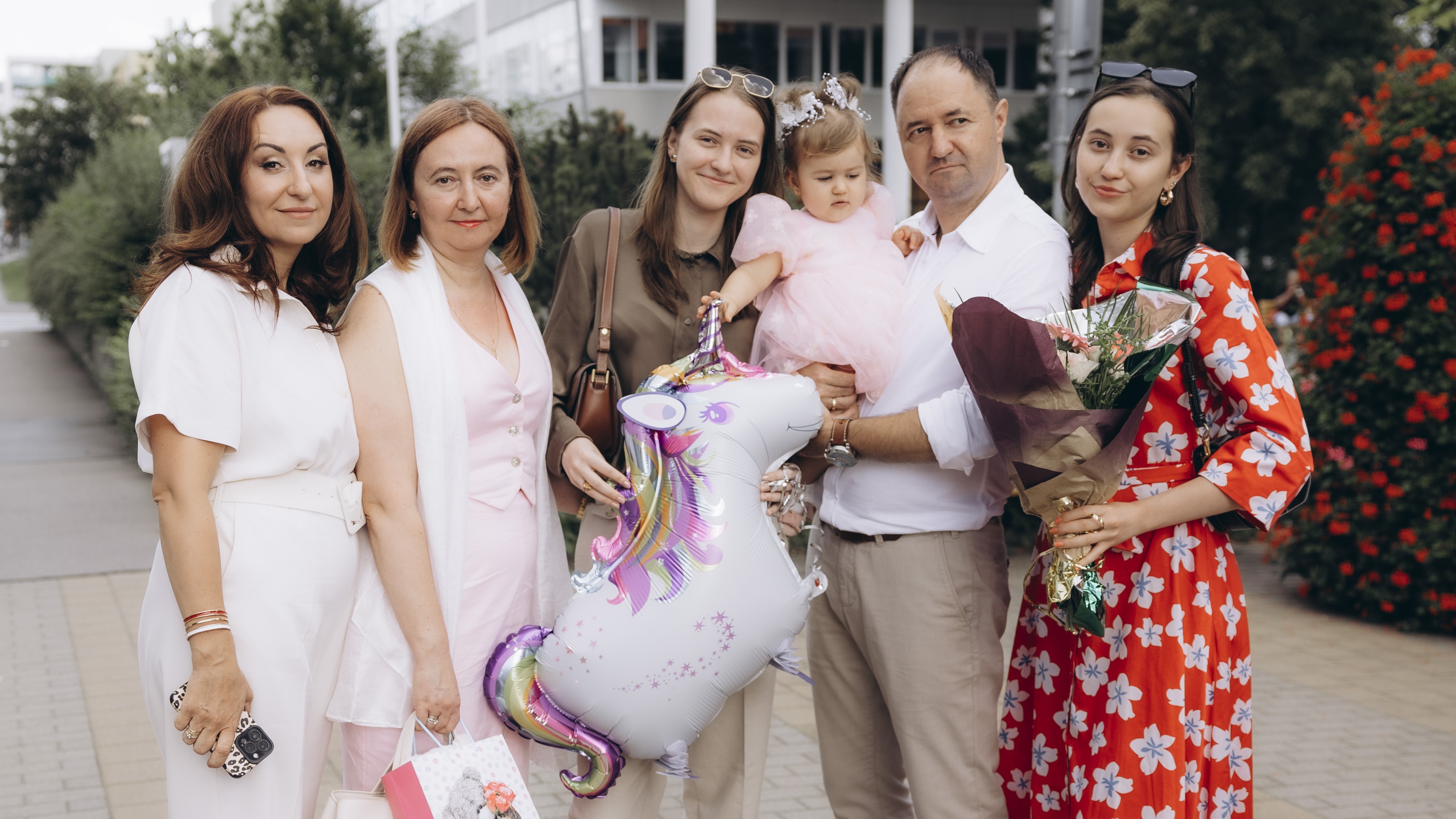 Family celebrating kid's birthday